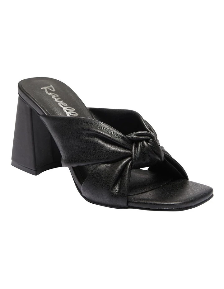 Ravella Imitate Black Smooth Sandals 2 Ravella Imitate Black Smooth Sandals - Image 2