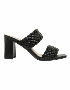 Sandler Hartley Black Weave Sandals