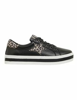 Easy Steps Ultra Black/Leopard Sneakers
