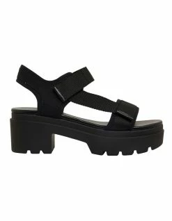 Sandler Canyon Black Fabric Sandals