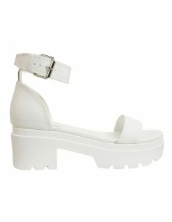 Sandler Cameron White Smooth Sandals