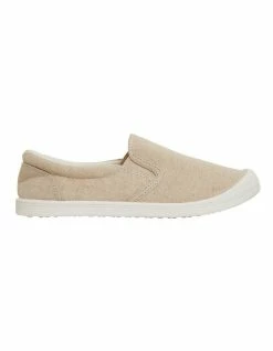 Sandler Lucky Beige Fabric Sneakers