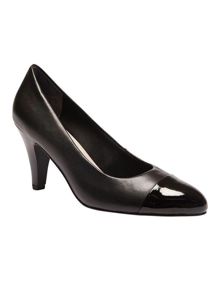 Easy Steps Mandy Black Patent/Glove Heeled Shoes 2 Easy Steps Mandy Black Patent/Glove Heeled Shoes - Image 2