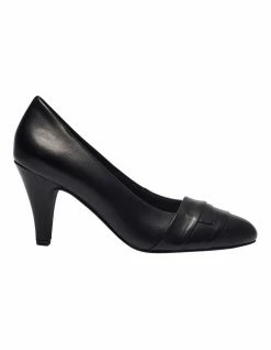 Easy Steps Matilda Black Glove Heeled Shoes