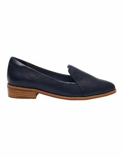 Sandler Tara Navy Glove Flat Shoes