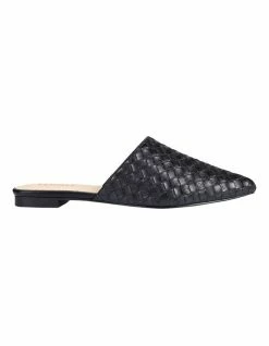 Verali Rose Black Flat Shoes