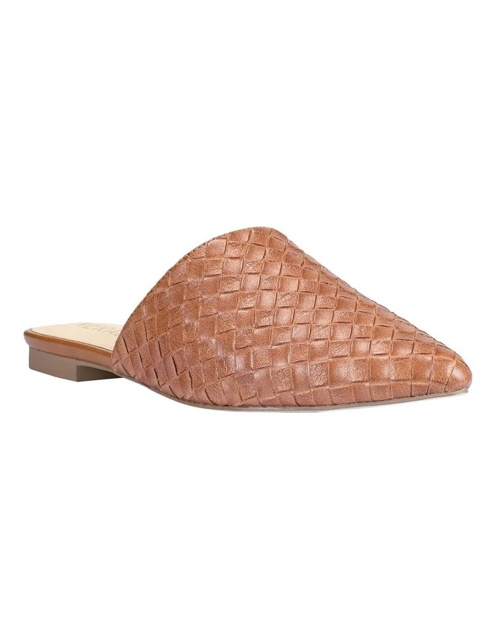 Verali Rose Tan Embossed Flat Shoes 2 Verali Rose Tan Embossed Flat Shoes - Image 2