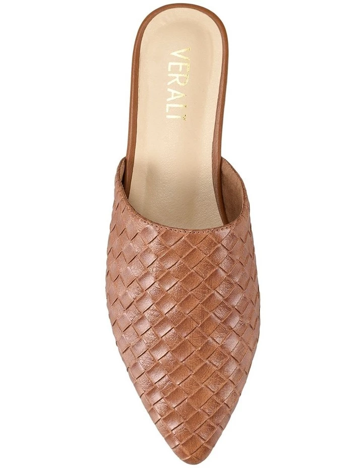 Verali Rose Tan Embossed Flat Shoes 5 Verali Rose Tan Embossed Flat Shoes - Image 5
