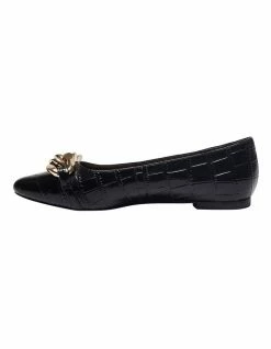Sandler Lacey Black Croc Print Flat Shoes -Deals Shoes Store 900445600 3 720x928