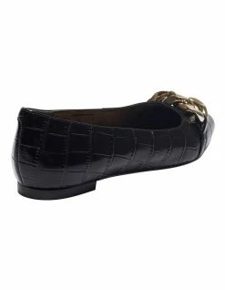 Sandler Lacey Black Croc Print Flat Shoes -Deals Shoes Store 900445600 4 720x928