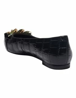 Sandler Lacey Black Croc Print Flat Shoes -Deals Shoes Store 900445600 6 720x928