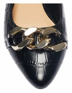 Sandler Lacey Black Croc Print Flat Shoes -Deals Shoes Store 900445600 7 720x928