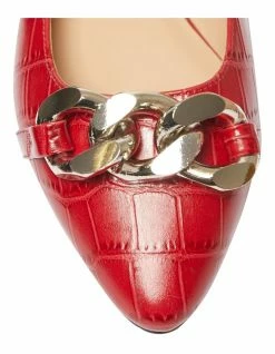 Sandler Lacey Red Croc Print Flat Shoes -Deals Shoes Store 900445870 7 720x928