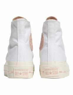 Converse Chuck Taylor All Star Lift Crafted White Canvas Platform Sneakers -Deals Shoes Store 900875800 4 720x928