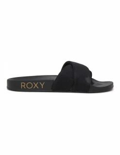 Roxy Slippy Black Lux Slides
