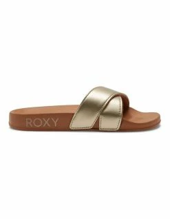 Roxy Slippy Yellow Lux Slides