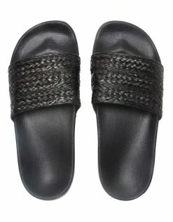 Roxy Slippy Black Jute Slides -Deals Shoes Store 901897930 3 720x928