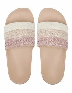 Roxy Slippy Oatmeal Jute Slides -Deals Shoes Store 901898020 3 720x928