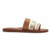 Roxy Wyld Rose Multicolour Leather Slides