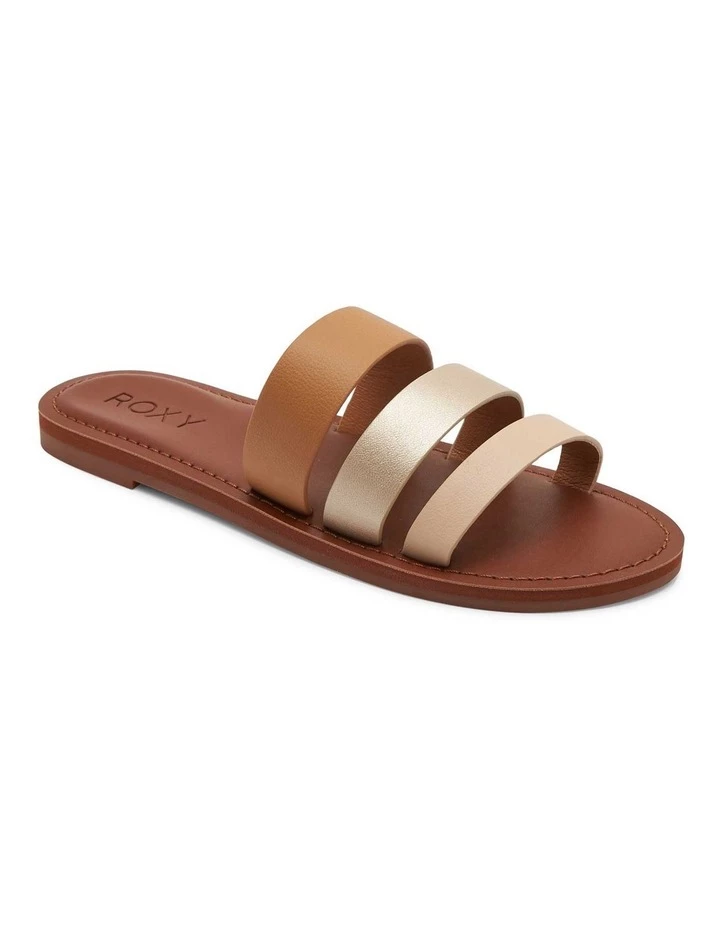 Roxy Wyld Rose Multicolour Leather Slides 2 Roxy Wyld Rose Multicolour Leather Slides - Image 2