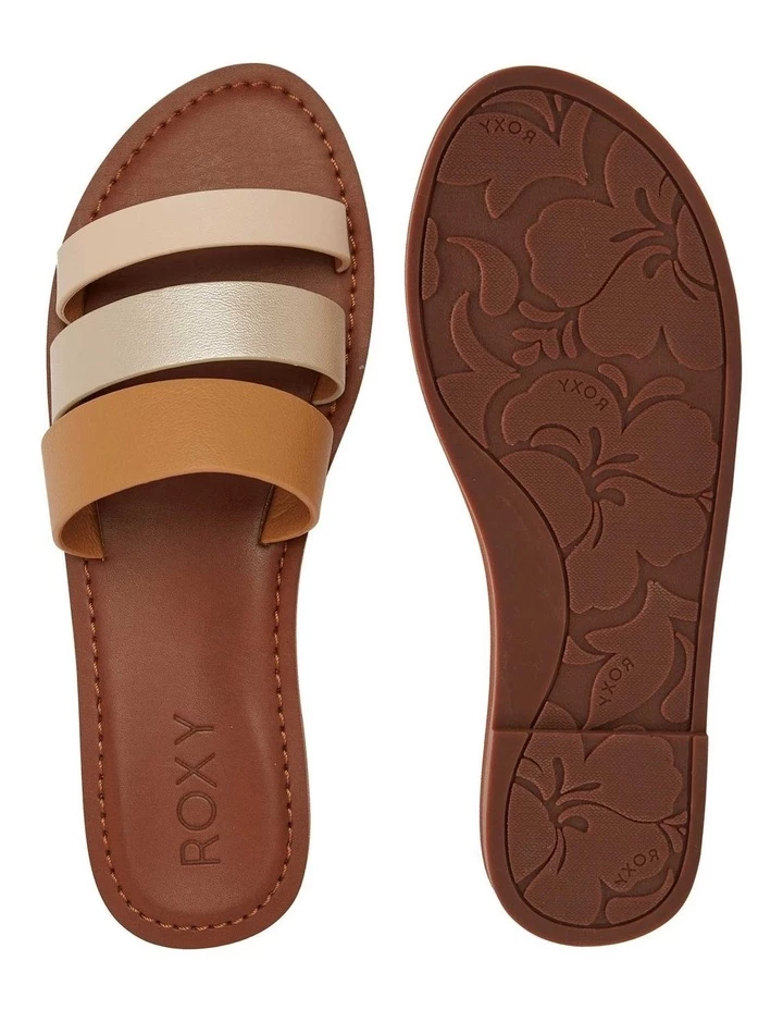Roxy Wyld Rose Multicolour Leather Slides 3 Roxy Wyld Rose Multicolour Leather Slides - Image 3