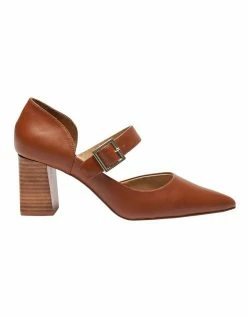 Jane Debster Giselle Cognac Glove Heeled Shoes