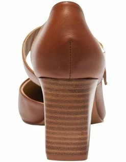 Jane Debster Giselle Cognac Glove Heeled Shoes -Deals Shoes Store 902163070 5 720x928