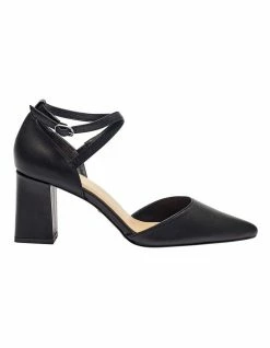 Jane Debster Gwyneth Black Glove Heeled Shoes