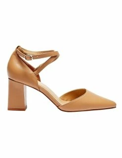 Jane Debster Gwyneth Camel Glove Heeled Shoes
